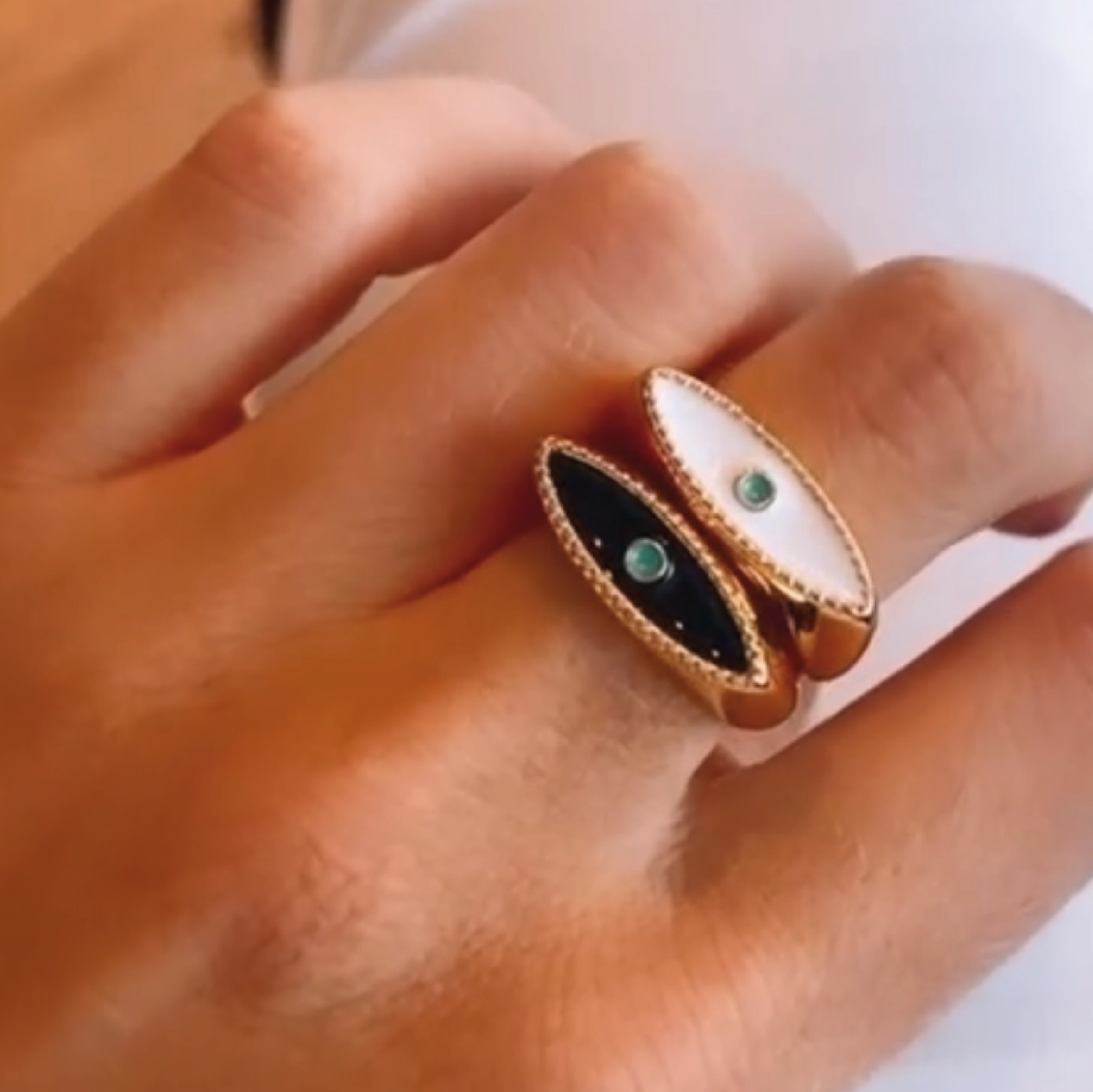 Anel Olho Grego Branco