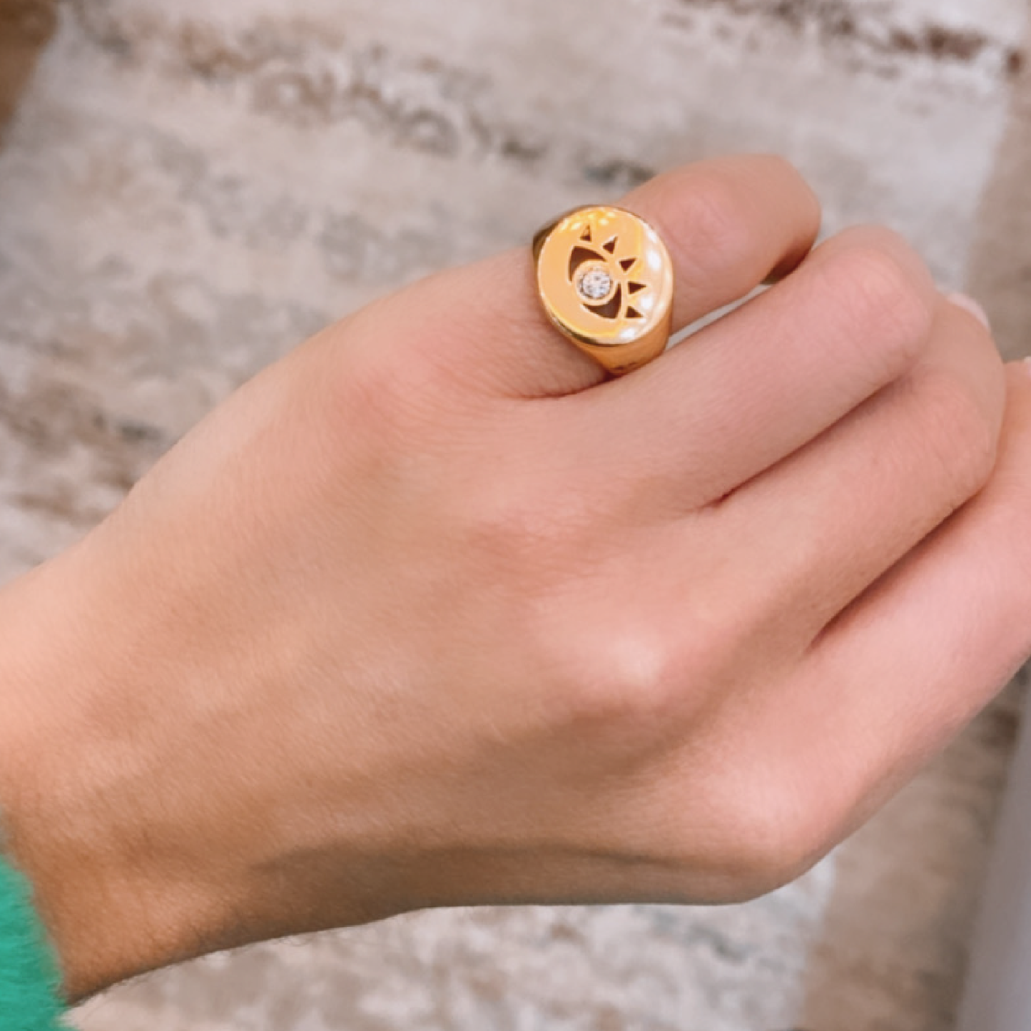 Anel Olho Grego Strass