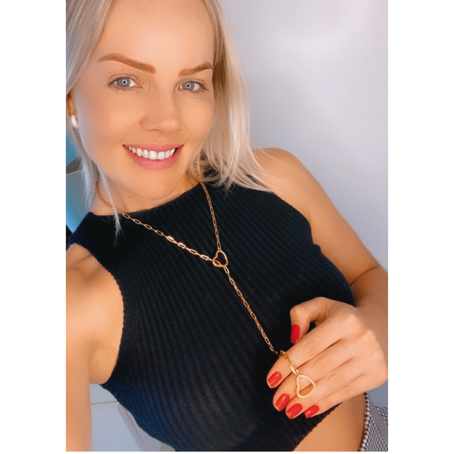 Colar Gravatinha Coração