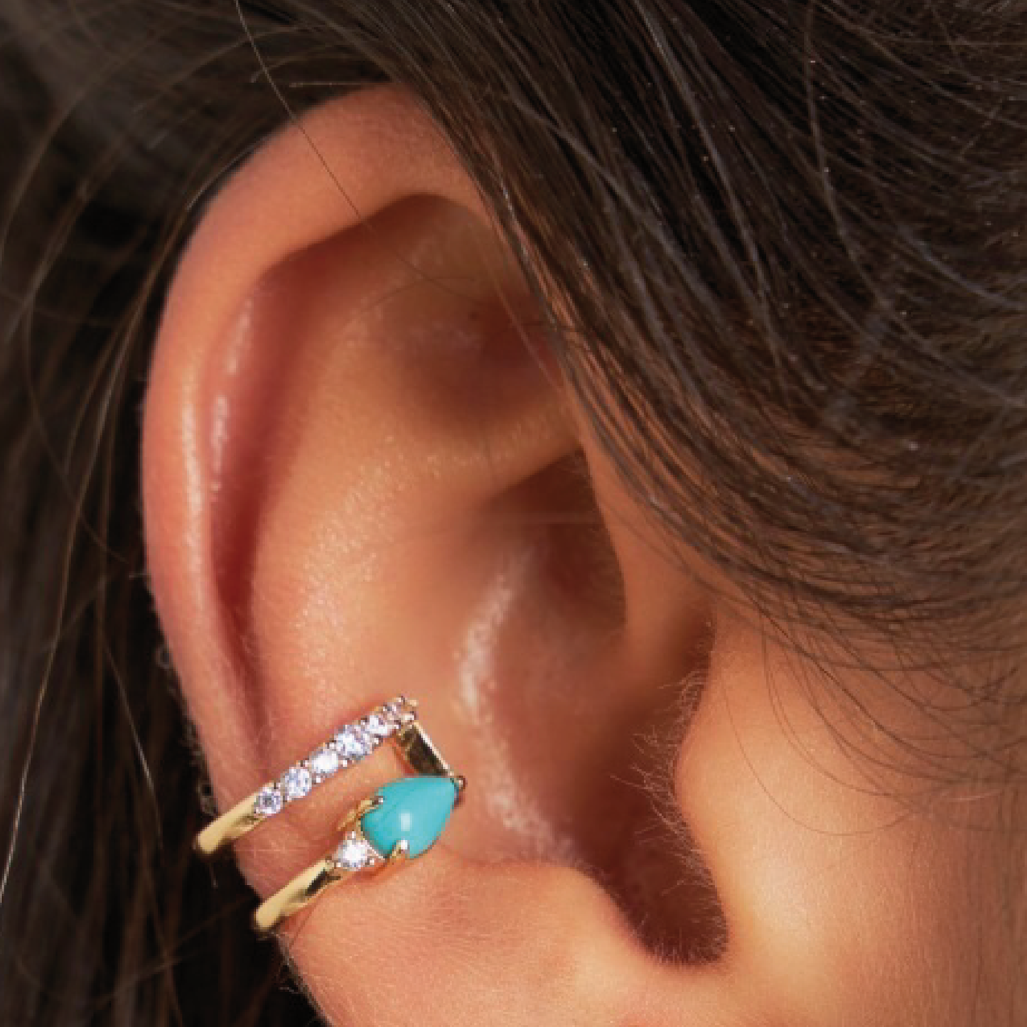 Piercing Fake de Gota Azul