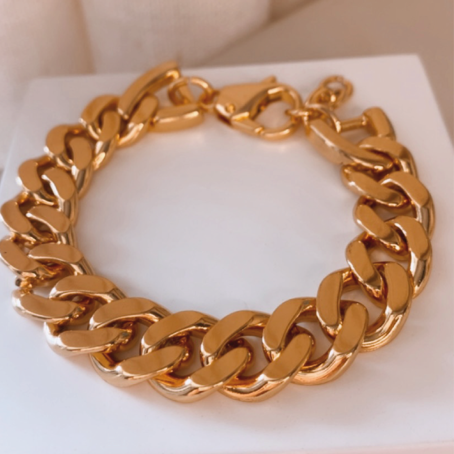 Pulseira Bridão Elos Dourada