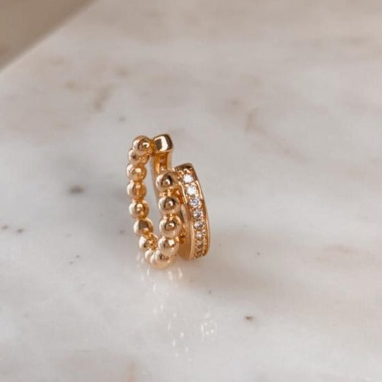 Piercing fake zircônias brancas